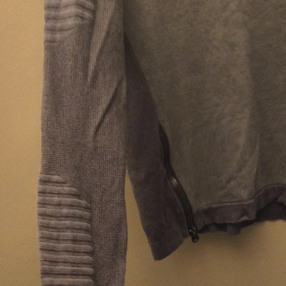 Jack & Jones CORE - Gray / Charcoal Zippered Crewneck Sweater Men's Medium - Picture 7 of 10